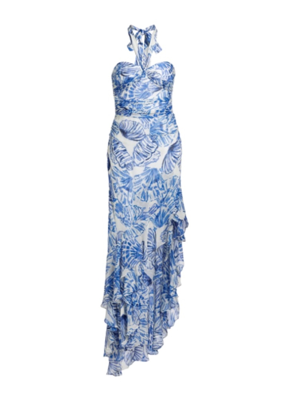 Amanda UPrichard Marabou halter neck dress